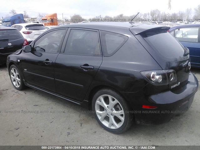 JM1BK343581147865 - 2008 MAZDA 3 HATCHBACK BLACK photo 3