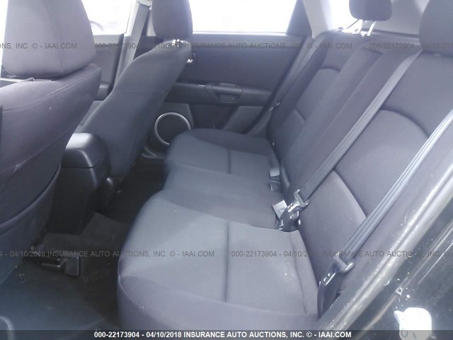 JM1BK343581147865 - 2008 MAZDA 3 HATCHBACK BLACK photo 8