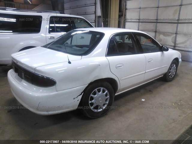 2G4WS52J841279985 - 2004 BUICK CENTURY CUSTOM WHITE photo 4