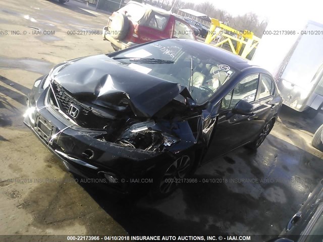 2HGFB2F99DH536938 - 2013 HONDA CIVIC EXL BLACK photo 2