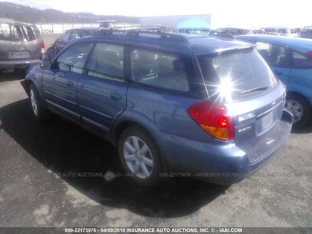 4S4BP62C377322384 - 2007 SUBARU LEGACY OUTBACK 2.5I LIMITED BLUE photo 3