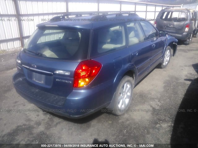 4S4BP62C377322384 - 2007 SUBARU LEGACY OUTBACK 2.5I LIMITED BLUE photo 4