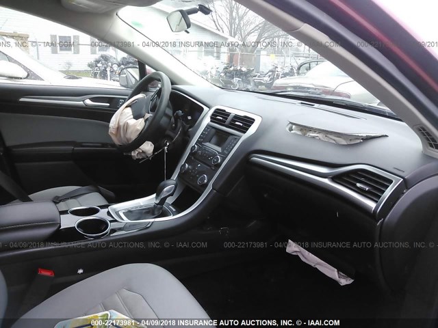 3FA6P0G75DR103418 - 2013 FORD FUSION S MAROON photo 5