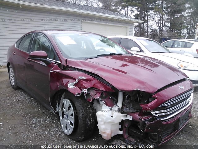3FA6P0G75DR103418 - 2013 FORD FUSION S MAROON photo 6