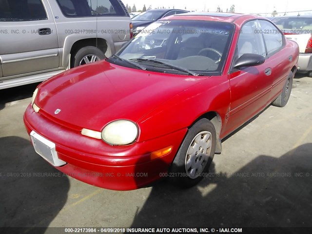 1B3ES47C6WD719067 - 1998 DODGE NEON HIGHLINE/SPORT/LE RED photo 2