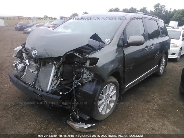 5TDDK3DC5CS040609 - 2012 TOYOTA SIENNA XLE/LIMITED GRAY photo 2