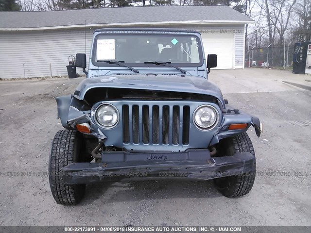 1J4FY29P4VP515168 - 1997 JEEP WRANGLER / TJ SE BLUE photo 6