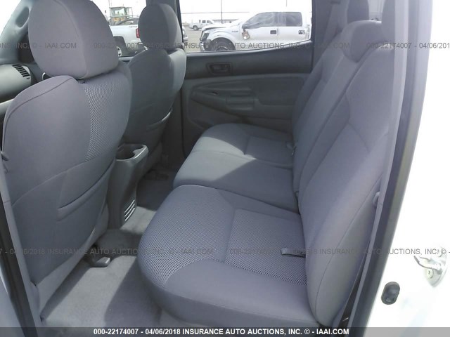 3TMJU62N48M060490 - 2008 TOYOTA TACOMA DOUBLE CAB PRERUNNER WHITE photo 8