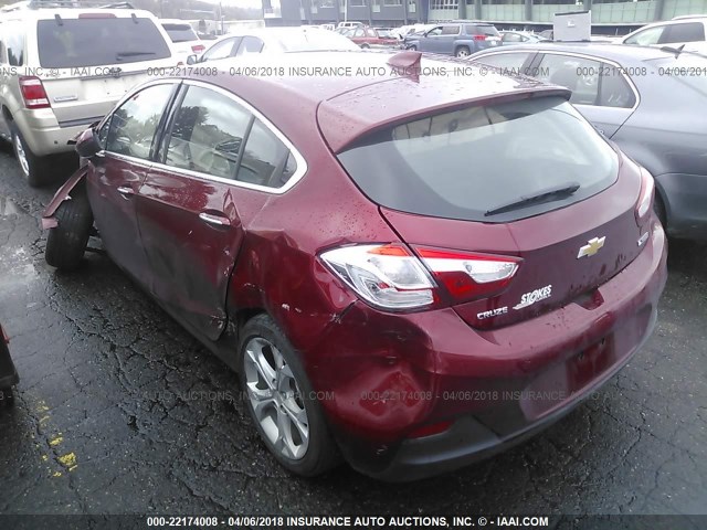 3G1BF6SM6HS544624 - 2017 CHEVROLET CRUZE PREMIER RED photo 3