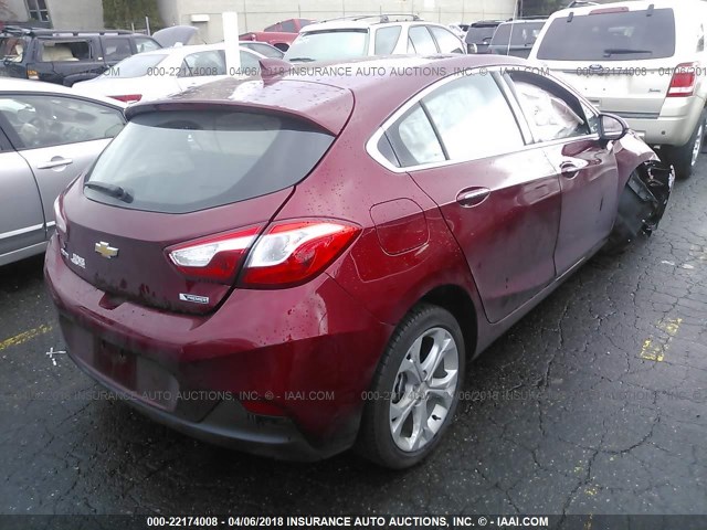 3G1BF6SM6HS544624 - 2017 CHEVROLET CRUZE PREMIER RED photo 4