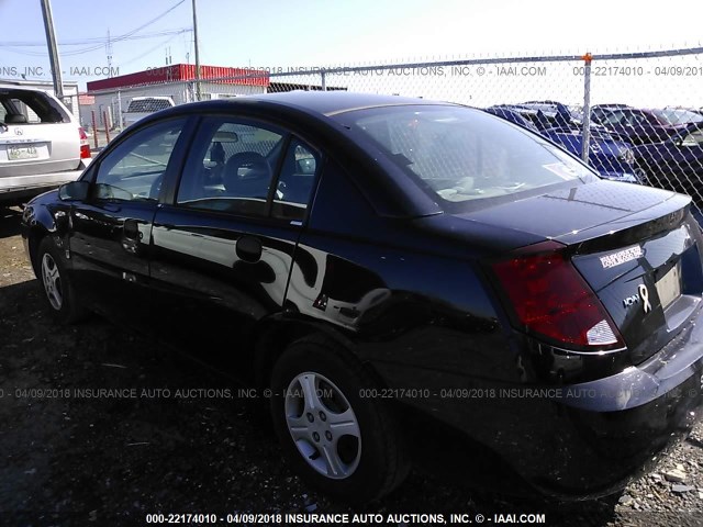 1G8AG52F25Z136495 - 2005 SATURN ION LEVEL 1 BLACK photo 3