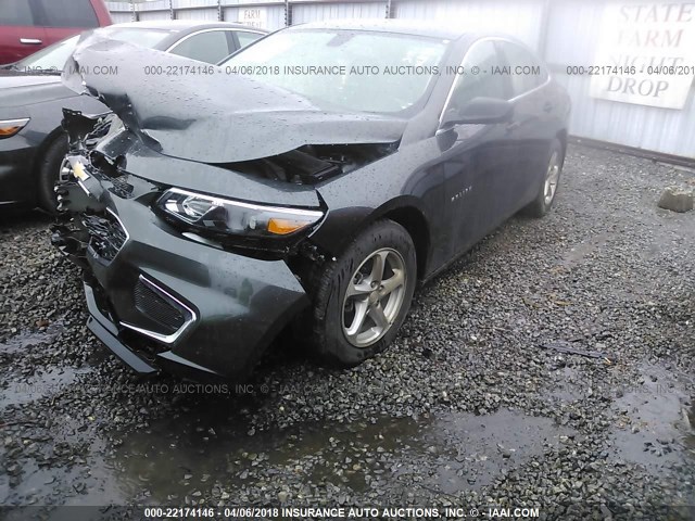 1G1ZC5ST2JF174050 - 2018 CHEVROLET MALIBU LS 黑色 照片 2