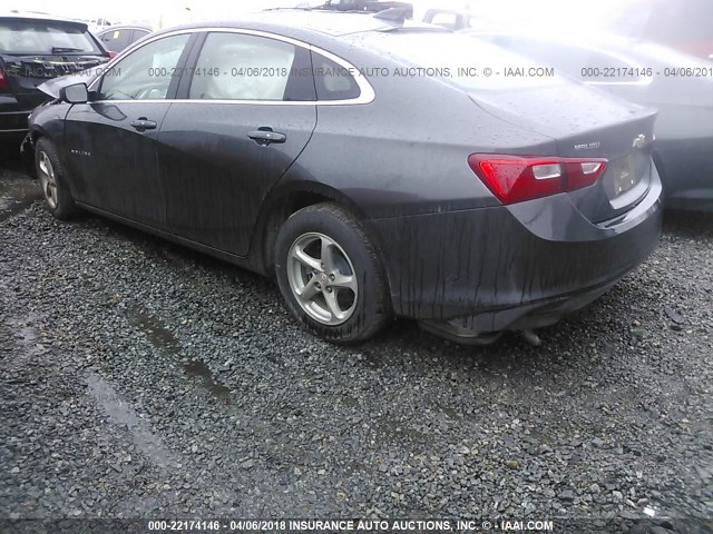 1G1ZC5ST2JF174050 - 2018 CHEVROLET MALIBU LS 黑色 照片 3