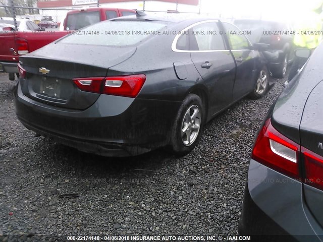 1G1ZC5ST2JF174050 - 2018 CHEVROLET MALIBU LS 黑色 照片 4
