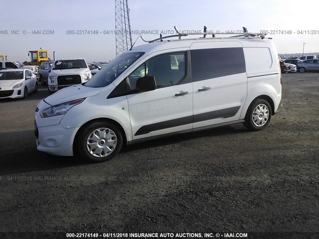 NM0LS7F71E1144188 - 2014 FORD TRANSIT CONNECT XLT WHITE photo 2