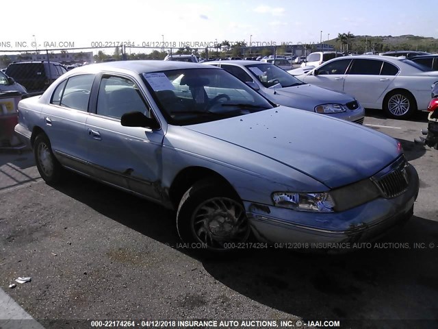 1LNLM97V3VY673862 - 1997 LINCOLN CONTINENTAL  Բաց կապույտ լուսանկար 1
