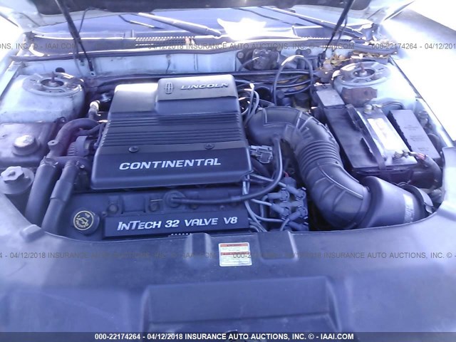 1LNLM97V3VY673862 - 1997 LINCOLN CONTINENTAL  Բաց կապույտ լուսանկար 10