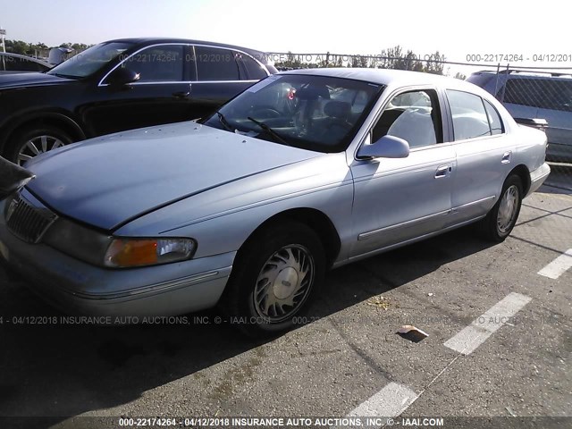 1LNLM97V3VY673862 - 1997 LINCOLN CONTINENTAL  Բաց կապույտ լուսանկար 2