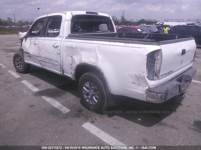 5TBET34185S486989 - 2005 TOYOTA TUNDRA DOUBLE CAB SR5 WHITE photo 3