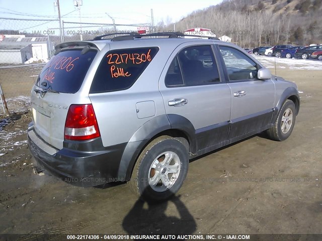 KNDJC733635038530 - 2003 KIA SORENTO EX/LX SILVER photo 4