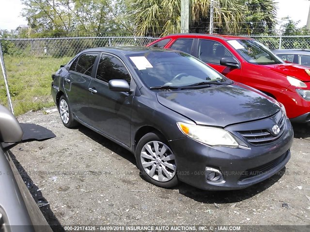 2T1BU4EE3DC125448 - 2013 TOYOTA COROLLA S/LE GRAY photo 1