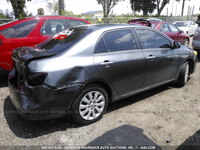 2T1BU4EE3DC125448 - 2013 TOYOTA COROLLA S/LE GRAY photo 4