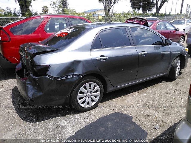 2T1BU4EE3DC125448 - 2013 TOYOTA COROLLA S/LE GRAY photo 6