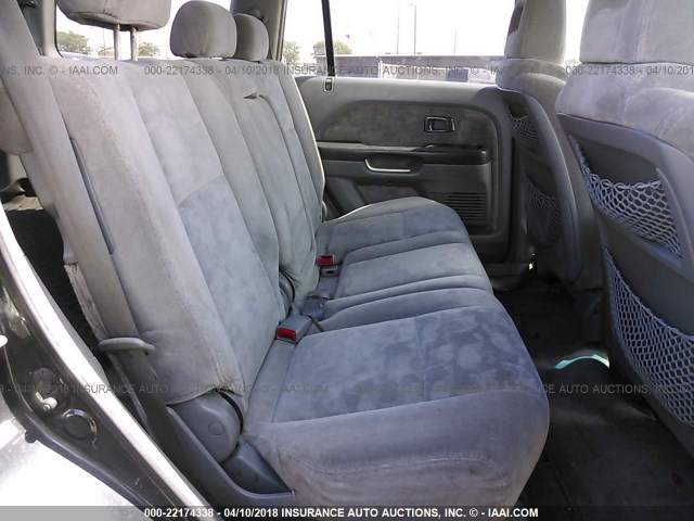 5FNYF18485B057022 - 2005 HONDA PILOT EX GRAY photo 8