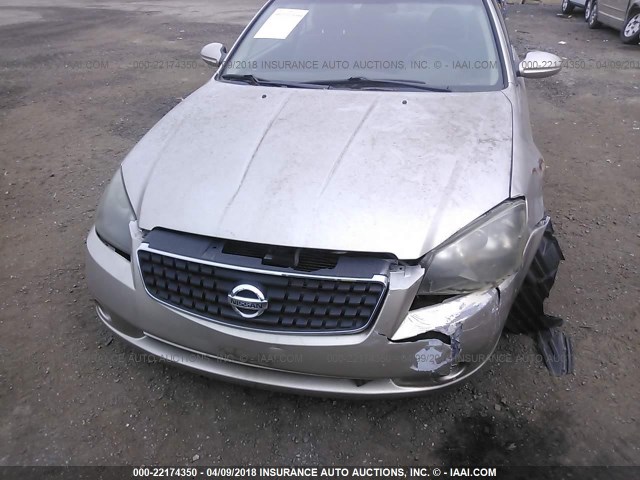 1N4AL11D76C219750 - 2006 NISSAN ALTIMA S/SL TAN photo 6