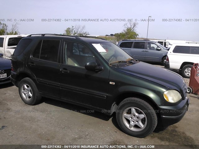 4JGAB54E61A259181 - 2001 MERCEDES-BENZ ML 320 GREEN photo 1