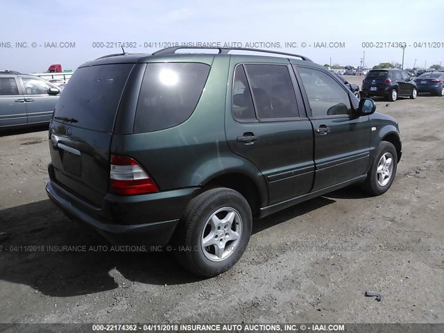 4JGAB54E61A259181 - 2001 MERCEDES-BENZ ML 320 GREEN photo 4