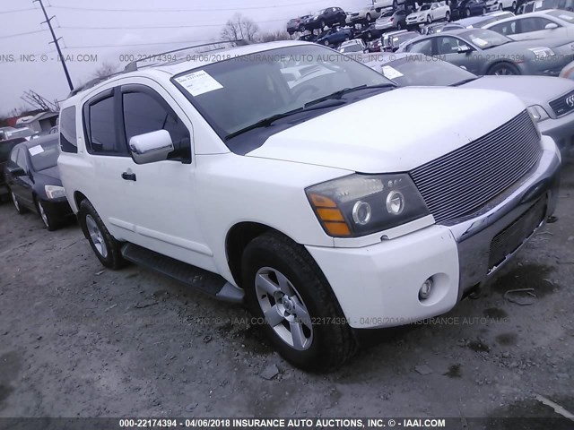 5N1AA08B34N725085 - 2004 NISSAN ARMADA SE/LE WHITE photo 1