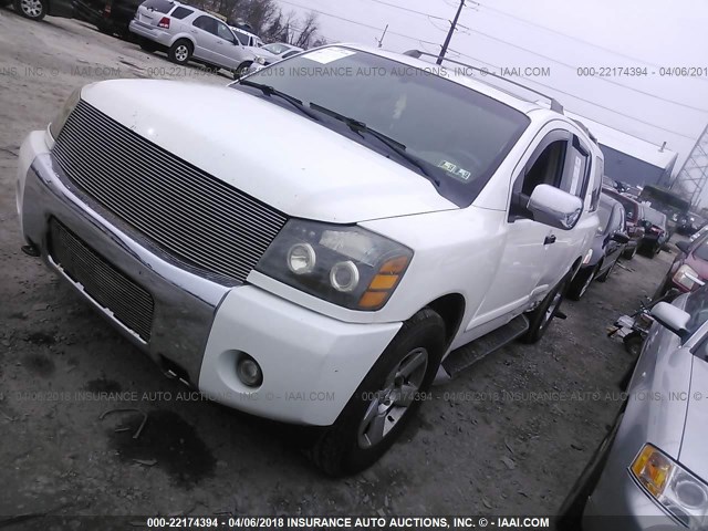 5N1AA08B34N725085 - 2004 NISSAN ARMADA SE/LE WHITE photo 2