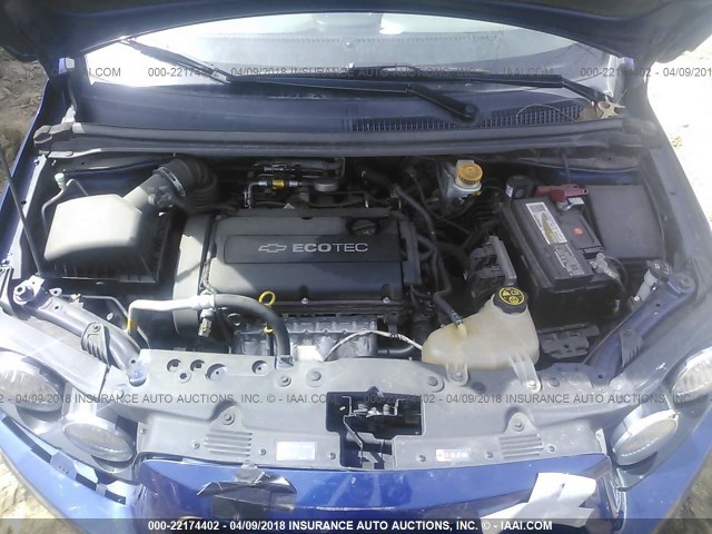 1G1JA5SH6C4187140 - 2012 CHEVROLET SONIC LS 蓝色 照片 10