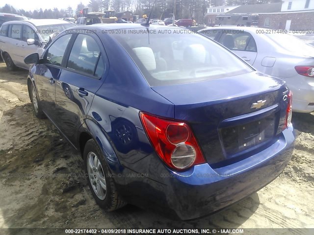 1G1JA5SH6C4187140 - 2012 CHEVROLET SONIC LS BLUE photo 3