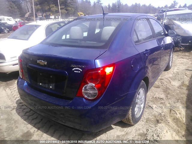 1G1JA5SH6C4187140 - 2012 CHEVROLET SONIC LS 蓝色 照片 4