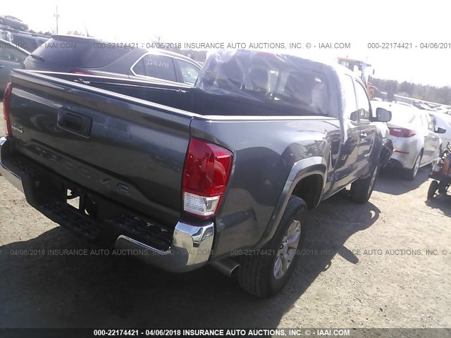 5TFSX5EN1GX045827 - 2016 TOYOTA TACOMA ACCESS CAB/SR/SR5 GRAY photo 4