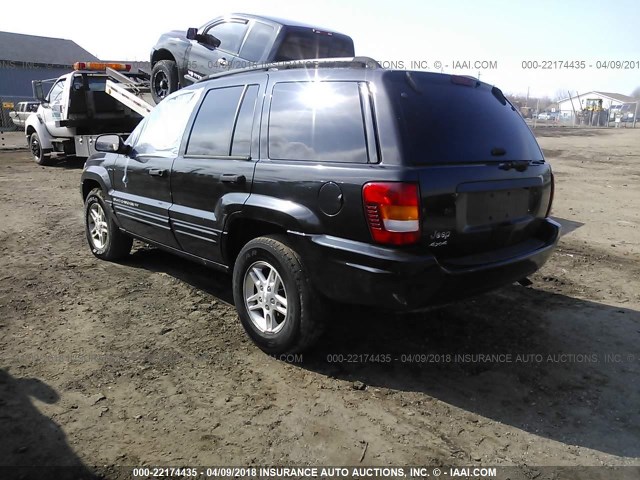 1J4GW48S62C289701 - 2002 JEEP GRAND CHEROKEE LAREDO BLACK photo 3