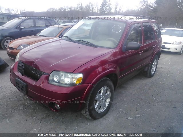 1FMYU941X6KA84237 - 2006 FORD ESCAPE LIMITED MAROON photo 2