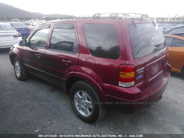 1FMYU941X6KA84237 - 2006 FORD ESCAPE LIMITED MAROON photo 3