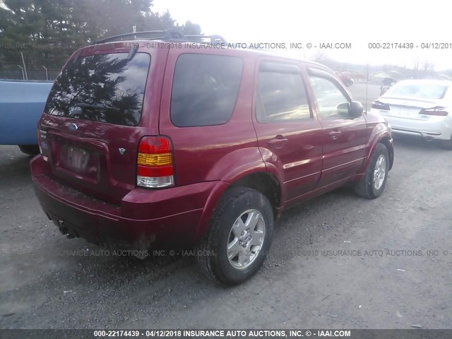 1FMYU941X6KA84237 - 2006 FORD ESCAPE LIMITED MAROON photo 4