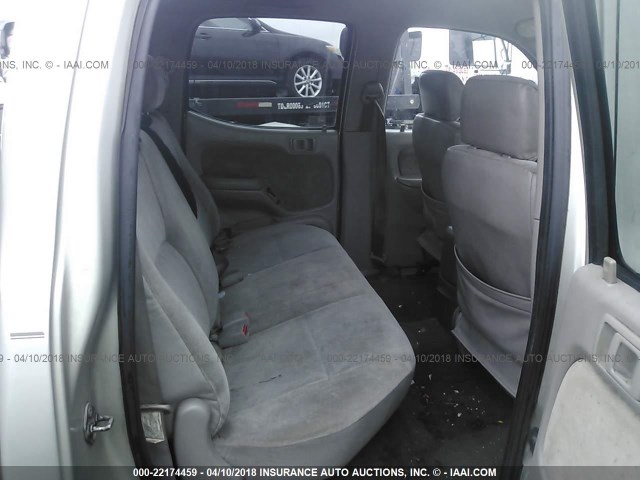 5TEGM92N61Z860311 - 2001 TOYOTA TACOMA DOUBLE CAB PRERUNNER SILVER photo 8