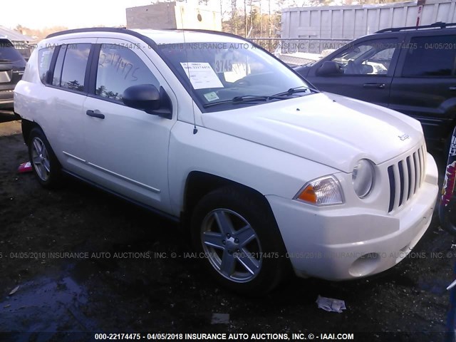 1J8FF47W98D663722 - 2008 JEEP COMPASS SPORT WHITE photo 1