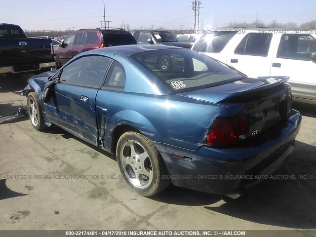 1FAFP42X1XF137677 - 1999 FORD MUSTANG GT BLUE photo 3