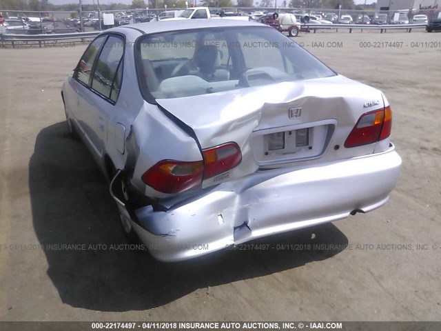 2HGEJ6615YH525196 - 2000 HONDA CIVIC SE SILVER photo 6