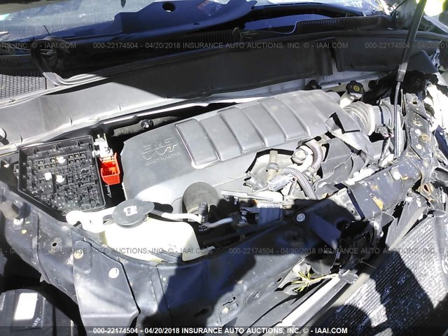 1GNKVLED9BJ275524 - 2011 CHEVROLET TRAVERSE LTZ WHITE photo 10