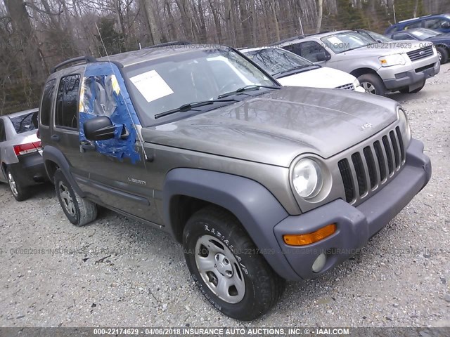 1J4GL48K04W139190 - 2004 JEEP LIBERTY SPORT GOLD photo 1