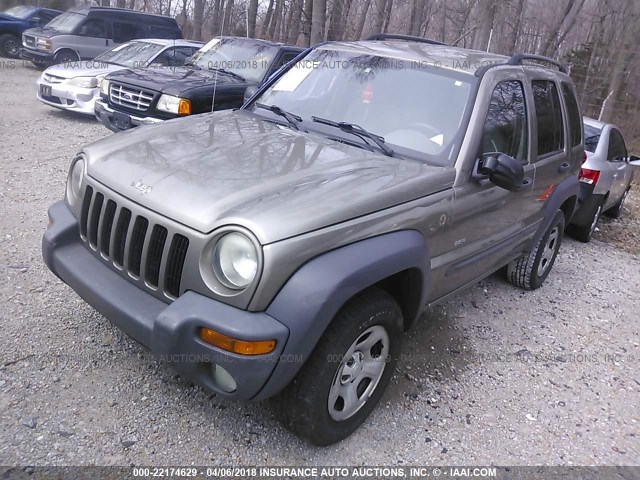 1J4GL48K04W139190 - 2004 JEEP LIBERTY SPORT 金色 照片 2