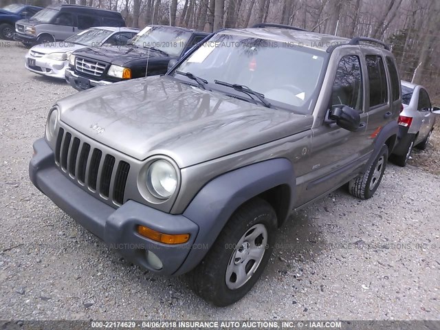 1J4GL48K04W139190 - 2004 JEEP LIBERTY SPORT GOLD photo 2