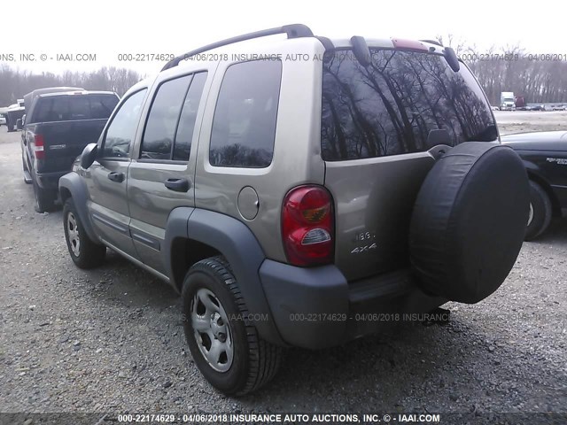 1J4GL48K04W139190 - 2004 JEEP LIBERTY SPORT 金色 照片 3